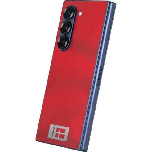 Denmark Soccer Flag Galaxy Z Fold6 Skin